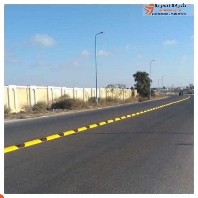 Rubber sound speed bump - the perfect solution for road safety